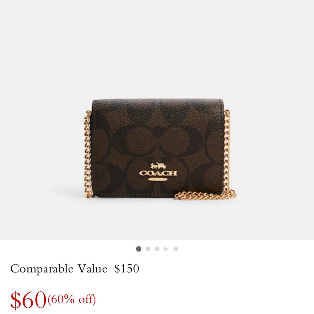 Coach mini wallet purse